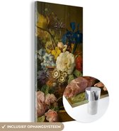 MuchoWow® Glasschilderij 20x40 cm - Schilderij acrylglas - Bloemstilleven - Schilderij van G.J.J Van Os - Foto op glas - Schilderijen