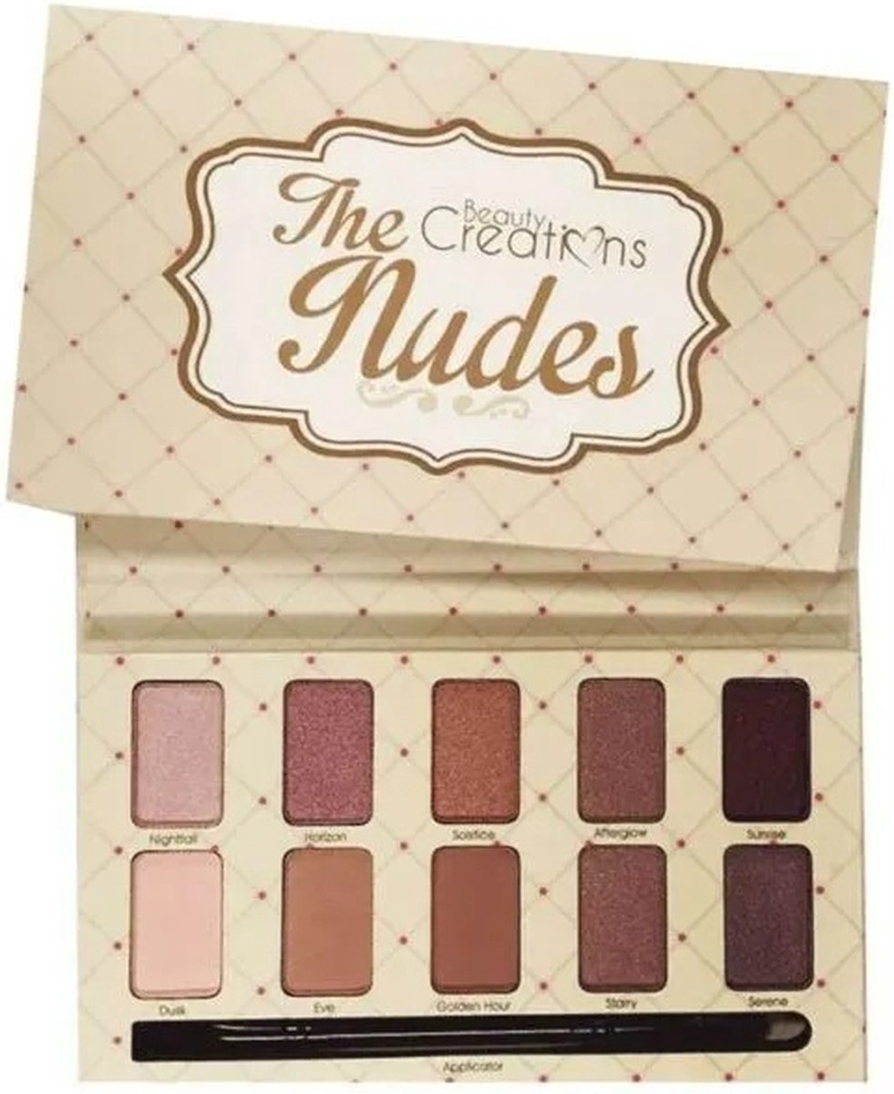 Beauty Creations - The Nudes - Eyeshadow Palette - 10 kleuren - E10.TN - Oogschaduw Palette - 14 g