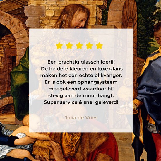 MuchoWow® Peinture sur verre 160x120 cm - Peinture sur verre acrylique - Adoration des Mages - peinture d' Albrecht Dürer - Photo sur verre - Peintures