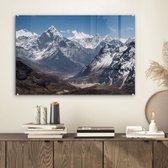 MuchoWow® Glasschilderij 60x40 cm - Schilderij acrylglas - Ama Dablam berg vanaf de Chola pas, Himalaya, Nepal - Foto op glas - Schilderijen