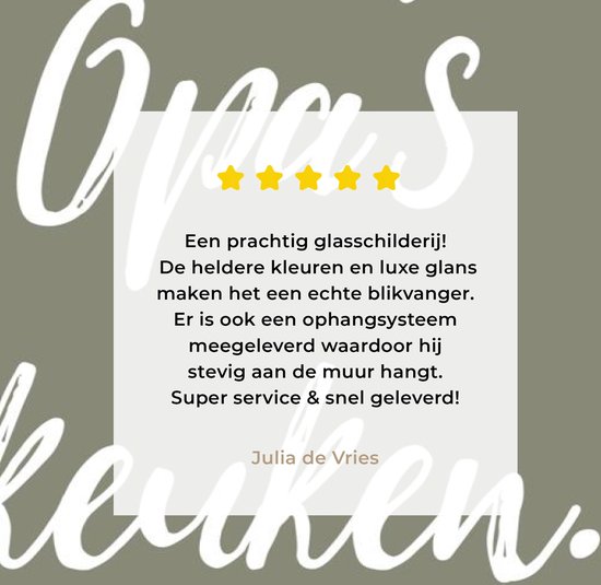 MuchoWow® Glasschilderij 150x100 cm - Schilderij acrylglas - Quotes - Spreuken - Opa's keuken - Opa - Keuken - Foto op glas - Schilderijen