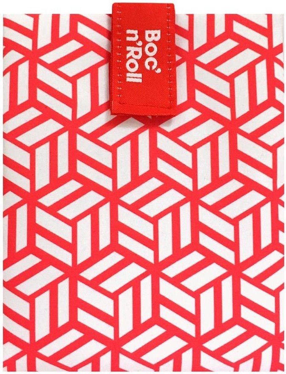 Roll'Eat Boc'n'Roll Foodwrap Herbruikbaar Boterhamzakje - Tiles Red