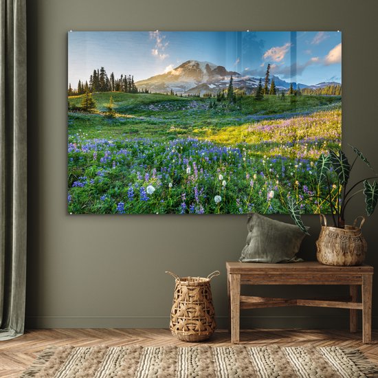 Peinture sur Verre - Berg - Fleurs - Printemps - 150x100 cm - Peintures sur Verre Peintures - Photo sur Glas