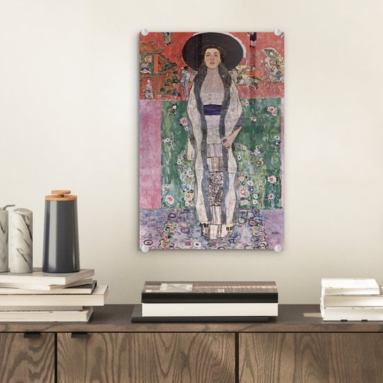MuchoWow® Peinture sur verre 20x30 cm - Peinture sur verre acrylique - Adèle Bloch - Bauer II - Peinture de Gustav Klimt - Photo sur verre - Peintures