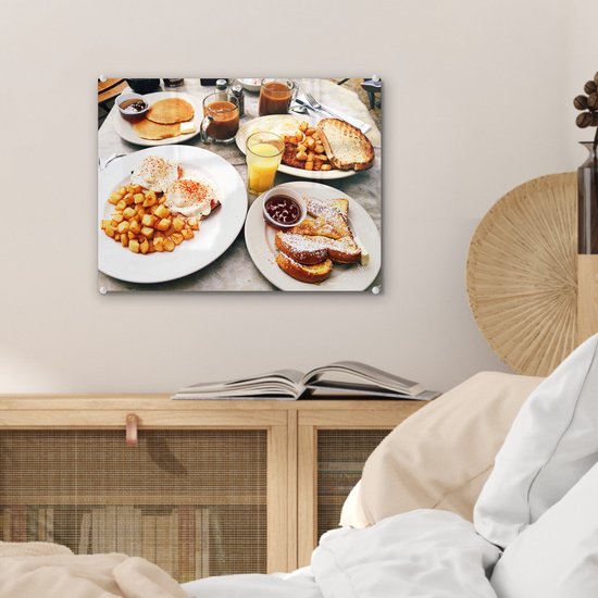 Peinture sur verre - Le brunch du week-end est servi - 40x30 cm - Peintures sur Verre Peintures - Photo sur Glas