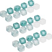 5Five IJsblokjes - 60x - herbruikbaar - gekleurd - ijsklontjes