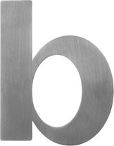 RVS huisnummer letter 'B' plat, 110 mm