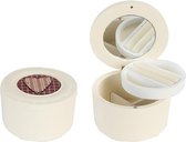 Clayre & Eef Houten Doos doorsnede: 12 x 7 cm beige - 6H0461