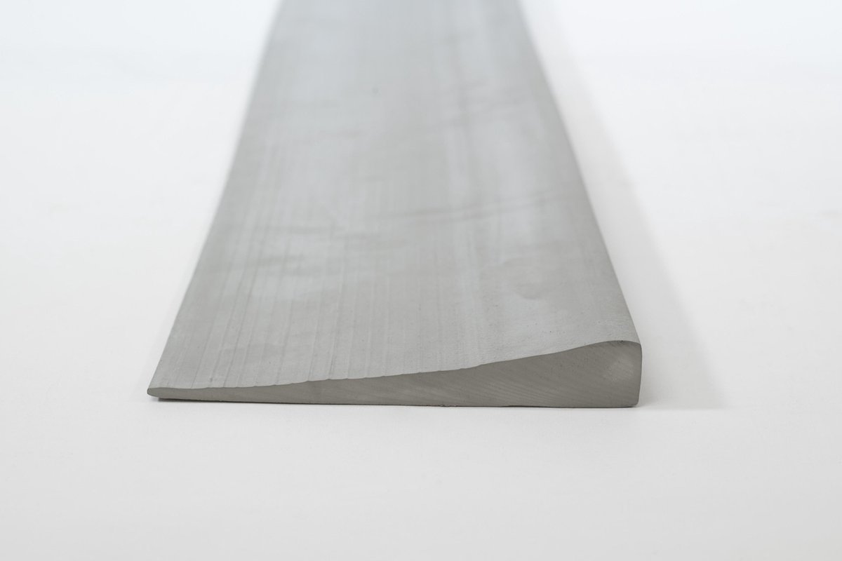 Rubber drempelhulp 0,8 x 8 x 100 cm met lijmlaag (grijs) - Roege international
