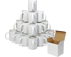 36 Witte Sublimatie Mokken - Bedrukbare Bekers - 31 CL - AAA