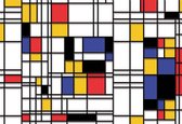 Papier peint Mondrian Modern Art | XXXL - 416 cm x 254 cm | Polaire 130g / m2