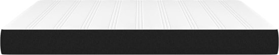 vidaXL Matelas à ressorts ensachés Noir 180 x 200 x 20 cm Tissu