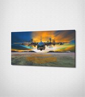 Plane Landing Canvas- 100 x 60 cm