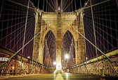 Fotobehang Brooklyn Bridge New York | XL - 208cm x 146cm | 130g/m2 Vlies