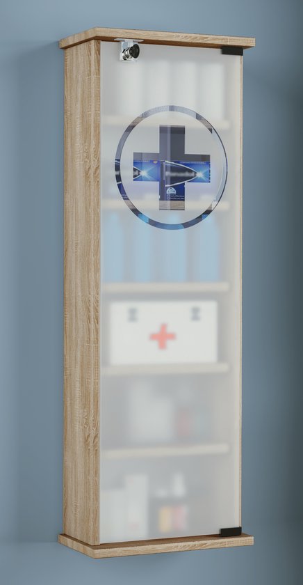 VCM Medicijnkastje medicijnkastje apothekerskast wand kast afsluitbaar Medasa 50