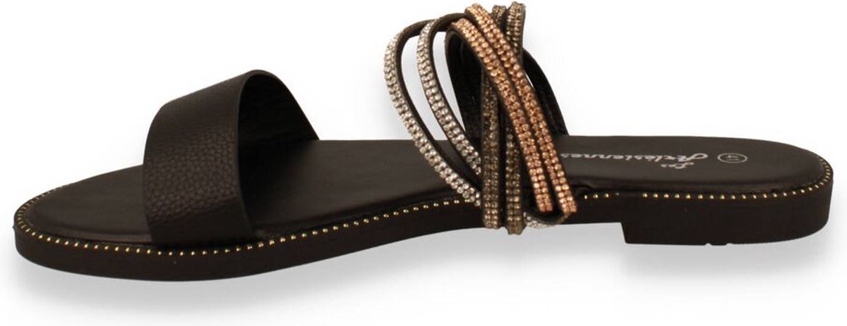 Mode-mania Dames Slipper | Zwart | Maat: 38