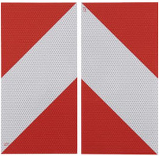 Symbool Rood Wit Reflecterend rood wit markeringsbord - magneetfolie - 8 stuks | bol
