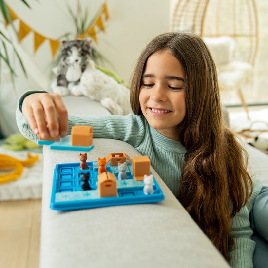 SmartGames - Cats & Boxes - 60 opdrachten - Denkspel voor één speler - Katten - compact