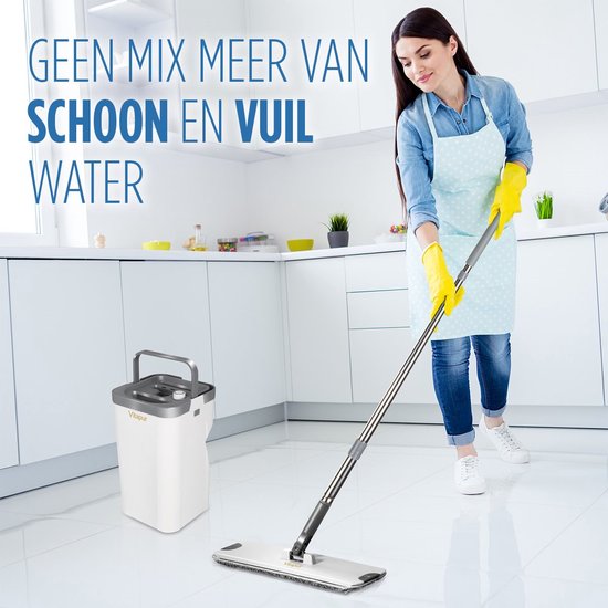 Dweilmop en Emmer met Uitwringerset - Efficiënt Vloerreinigingssysteem Dweilmop en Emmer met Uitwringerset - Efficiënt Vloerreinigingssysteem