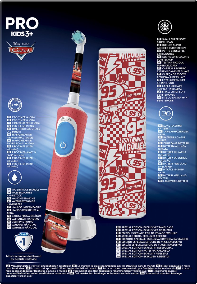 Afbeelding 2 van Oral-B Pro Kids - Cars - Elektrische Tandenborstel - Ontworpen Door Braun