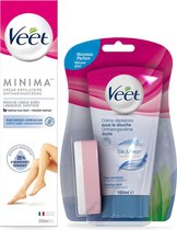 Veet - Pure - Gevoelige huid - Ontharingscreme Gevoelig Minima 100ML - In Shower Crème Sensitive 150ML