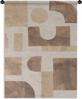 Wandkleed - Wanddoek - Abstract - Puzzel - Vormen - Kleuren - 60x80 cm - Wandtapijt