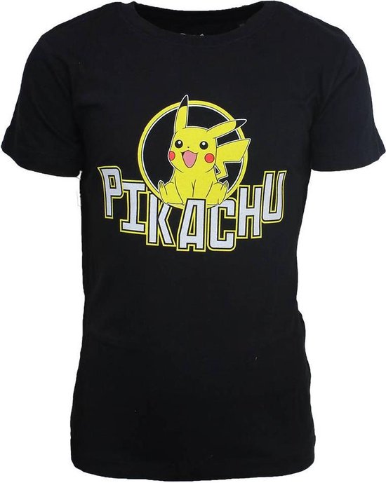 Praten Nodig hebben olifant Pokémon - Kids black Pikachu t-shirt - 146/152 | bol.com