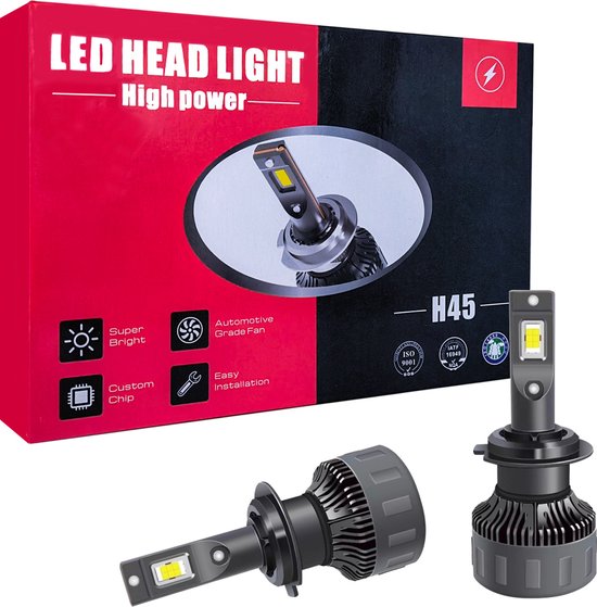 LAMPE/AMPOULE 12V H8 H11 - LED - 8000 LUMENS / 6500K - PACK DE 2