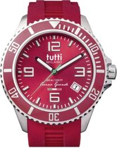 Tutti Milano TMOG001DR- Horloge -  48 mm - Rood - Collectie Oceano Grande