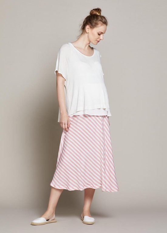 Skirt Breeze - Red-White Stripe,