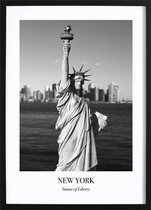 Statue of Liberty Poster (29,7x42cm) - Wallified - Steden - Poster - Zwart Wit - Print - Amsterdam - Rotterdam - Utrecht - Den-Haag - Wall-Art - Woondecoratie - Kunst - Posters