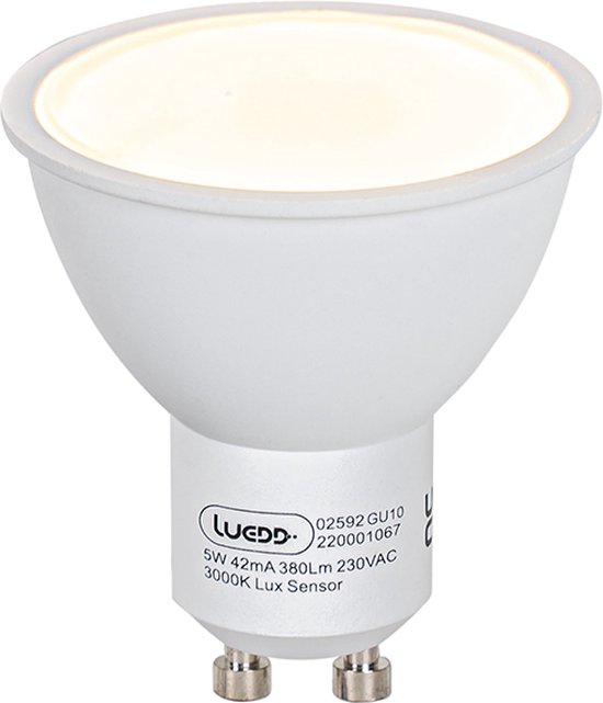 LUEDD GU10 LED lamp schemersensor 5W 380 lm 3000K