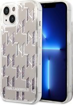 Karl Lagerfeld iPhone 14 Back Cover TPU-Hoesje - Bescherm je Telefoon met Zilverkleurig Design en TPU-Materiaal