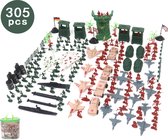 305 stuks Militaire Basisfiguren Set-soldaten speelgoed-Inclusief Militaire auto's, vliegtuigen , gebouwen en onderzeeboten