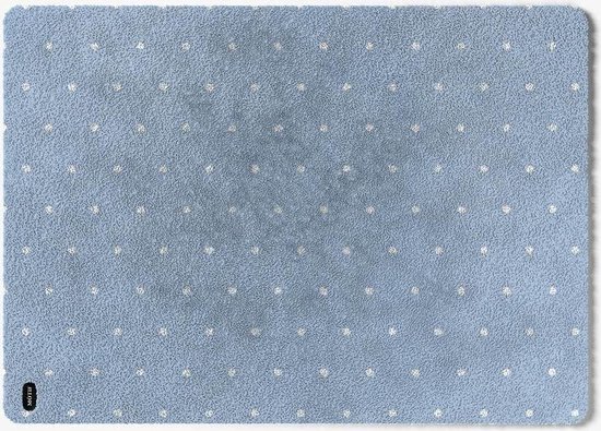 Mótif Points Fumée - Lichtblauwe wasbare deurmat met stippen patroon 60 cm x 85 cm - Deurmat binnen met print