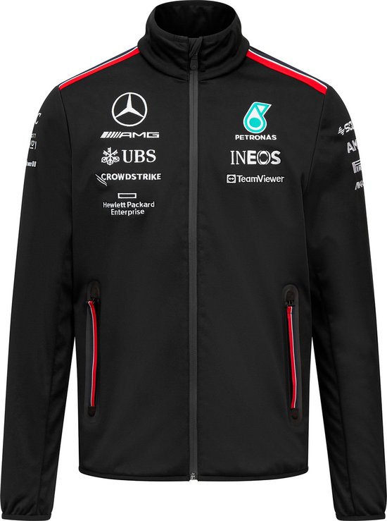 Mercedes Teamline Softshell jas 2023 - Lewis Hamilton - George Russel - Formule 1