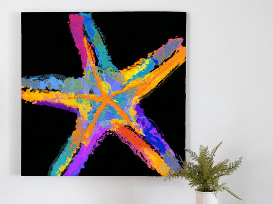 Starfish licious | Starfish Licious | Kunst - 40x40 centimeter op Canvas | Foto op Canvas - wanddecoratie schilderij