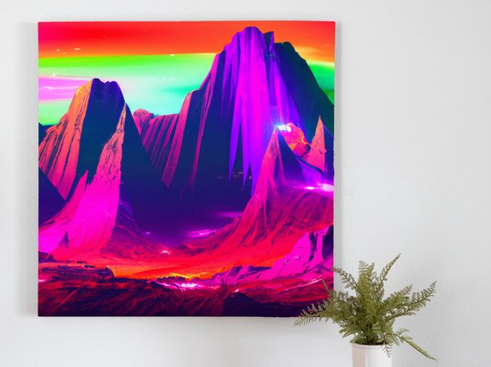 Misty mountains revisited | Misty mountains revisited | Kunst - 100x100 centimeter op Canvas | Foto op Canvas