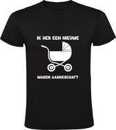 Ik heb een nieuwe wagen aangeschaft Heren T-shirt | baby | kinderwagen | vader | moeder | grappig