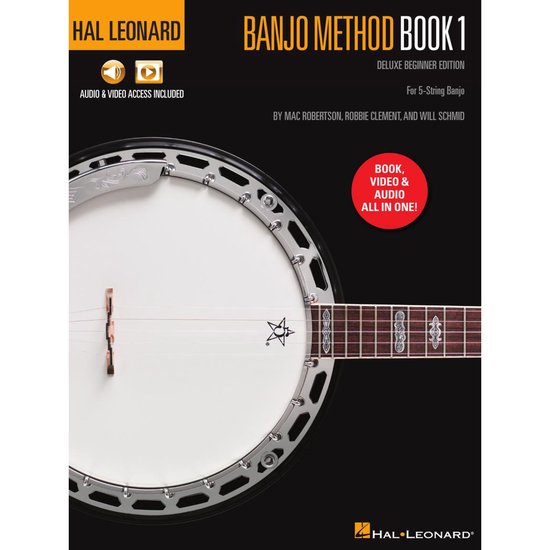 Hal Leonard Banjo Method Book 1 - Deluxe Beginner Edition for 5-String Banjo with Audio & Video Access Included