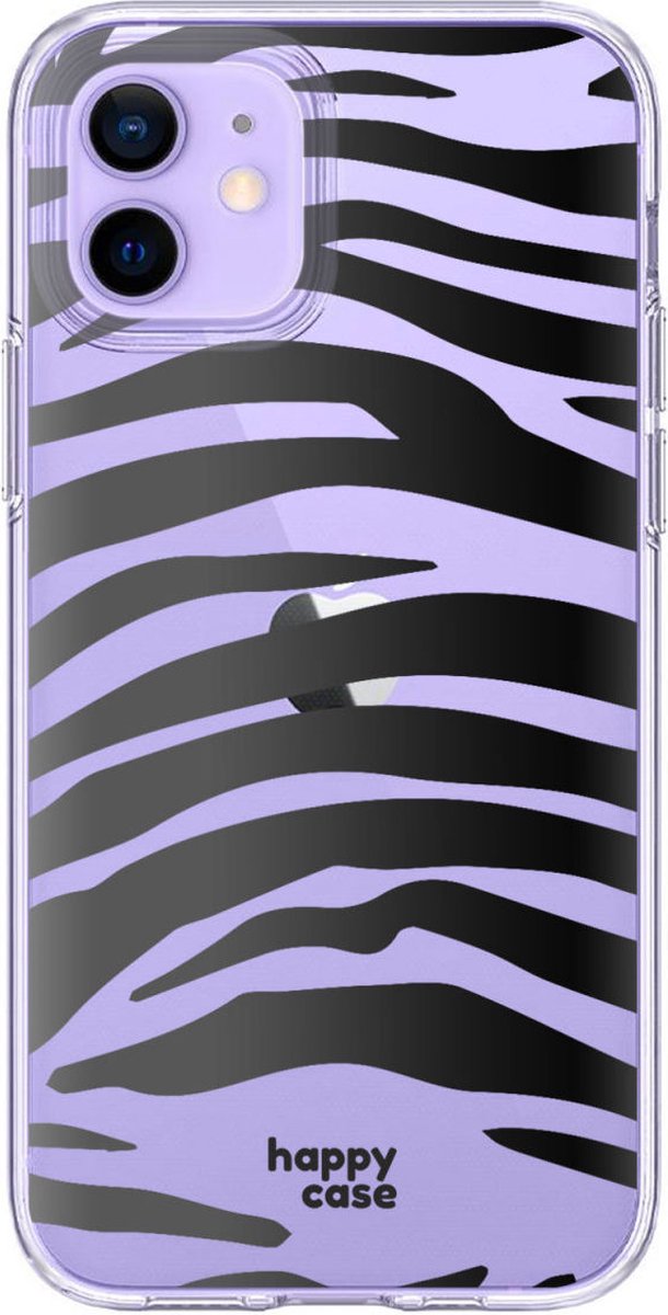 HappyCase Hoesje Flexibel TPU Zebra Print Geschikt voor Apple iPhone 12
