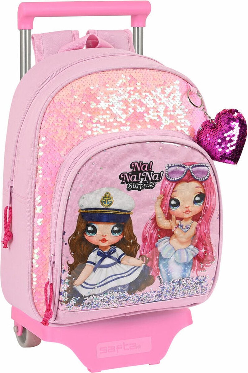 Schoolrugzak Met Wielen Nanana Surprise Sparkles Roze 28 X 34 X 10 Cm 