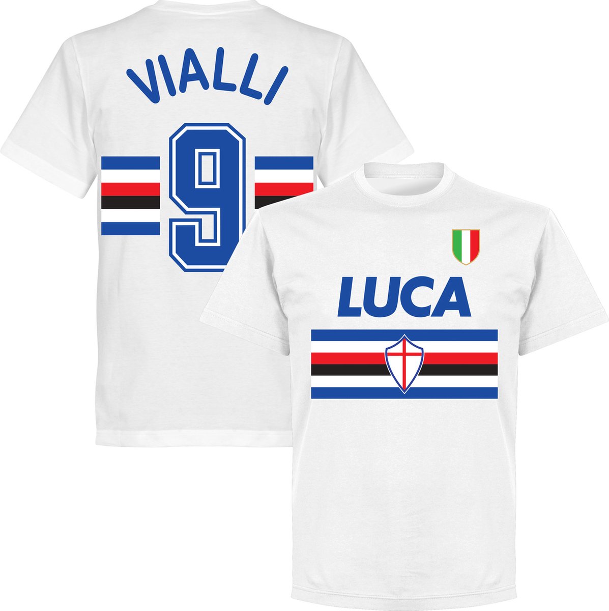 Viallia 9 Retro Away Team T-Shirt - Wit - XS