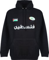 Palestina Team Hooded Sweater - Zwart - S