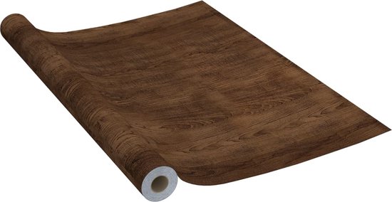 Feuille de meuble auto-adhésive 500x90 cm PVC chêne foncé