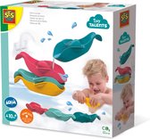 SES - Tiny Talents - Montessori Badspeelgoed - Vissen op een rij - 4 stuks - veel speelmogelijkheden