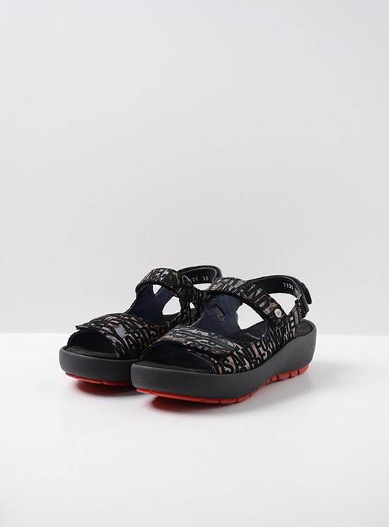 Wolky Sandalen Rio zwart suede