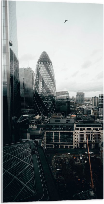 Acrylglas - Uitzicht van een Stad - Verenigd Koninkrijk - 50x100 cm Foto op Acrylglas (Met Ophangsysteem)