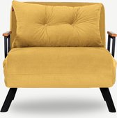 Canapé lit - Canapé lit simple - Ocre Jaune - Sando Single - canapé lit 1 personne - lit d'appoint - fauteuil de couchage - canapé lit simple