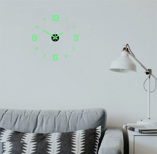 Wandklok - Elegance Glow 40cm - Zwart - Woonwarenhuis Nijhof